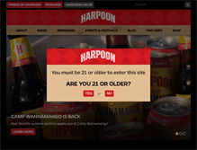 Tablet Screenshot of harpoonbrewery.com
